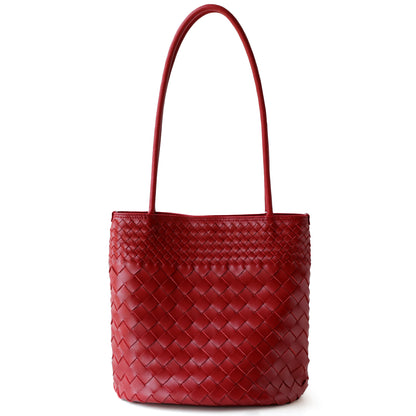 Woven bucket bag single shoulder women's bag
