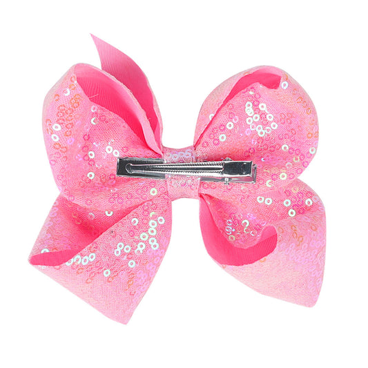 Children's Rhinestone Butterfly Hair Clip Solid Color Girl Sequin Hairpin 5 Inches