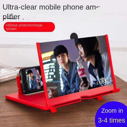 3D Screen HD Phone Magnifier Mobile Desktop Screen Amplifier Stretchable Phone Stand 10 Inch