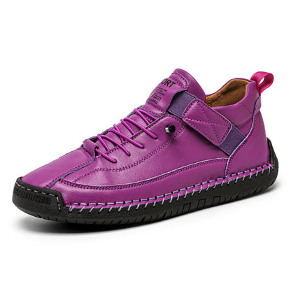 Casual Women's Shoes with Hand-Stitched Details, Oversized Comfortable Design