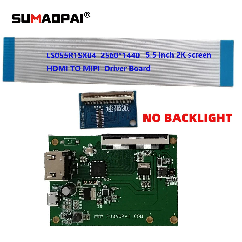 3D Printer 5.5 Inch 2K LCD Screen DIY Accessories LS055R1SX04 / 2560 * 1440 Driver Board For Nanodlp System