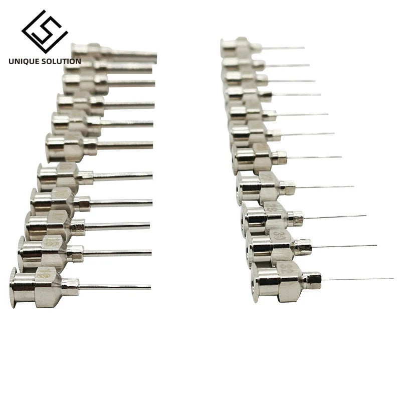 12PCS Stainless Steel Dispensing Adhesive Syringe Needle Tip Set for Large Space Precision Dispensing Equipment Tool