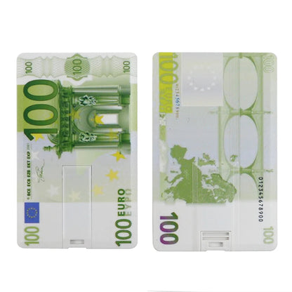 USB Flash Drive 4GB 8GB 16GB 32GB 64GB 128GB Dollars Bank Card Pen Drive Memory Euro USB 2.0 Stick PenDrive Wallet U Disk