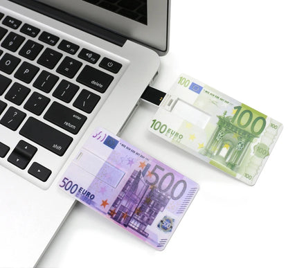 USB Flash Drive 4GB 8GB 16GB 32GB 64GB 128GB Dollars Bank Card Pen Drive Memory Euro USB 2.0 Stick PenDrive Wallet U Disk