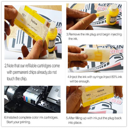 refill ink kit for hp 950 951 Refillable ink cartridge for HP Officejet Pro 8100 8600 8630 8610 8620 8680 8615  Pro 251DW 276DW