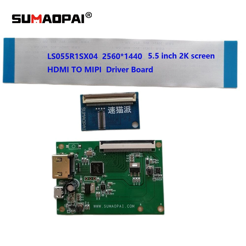 3D Printer 5.5 Inch 2K LCD Screen DIY Accessories LS055R1SX04 / 2560 * 1440 Driver Board For Nanodlp System