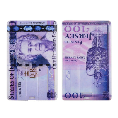 USB Flash Drive 4GB 8GB 16GB 32GB 64GB 128GB Dollars Bank Card Pen Drive Memory Euro USB 2.0 Stick PenDrive Wallet U Disk