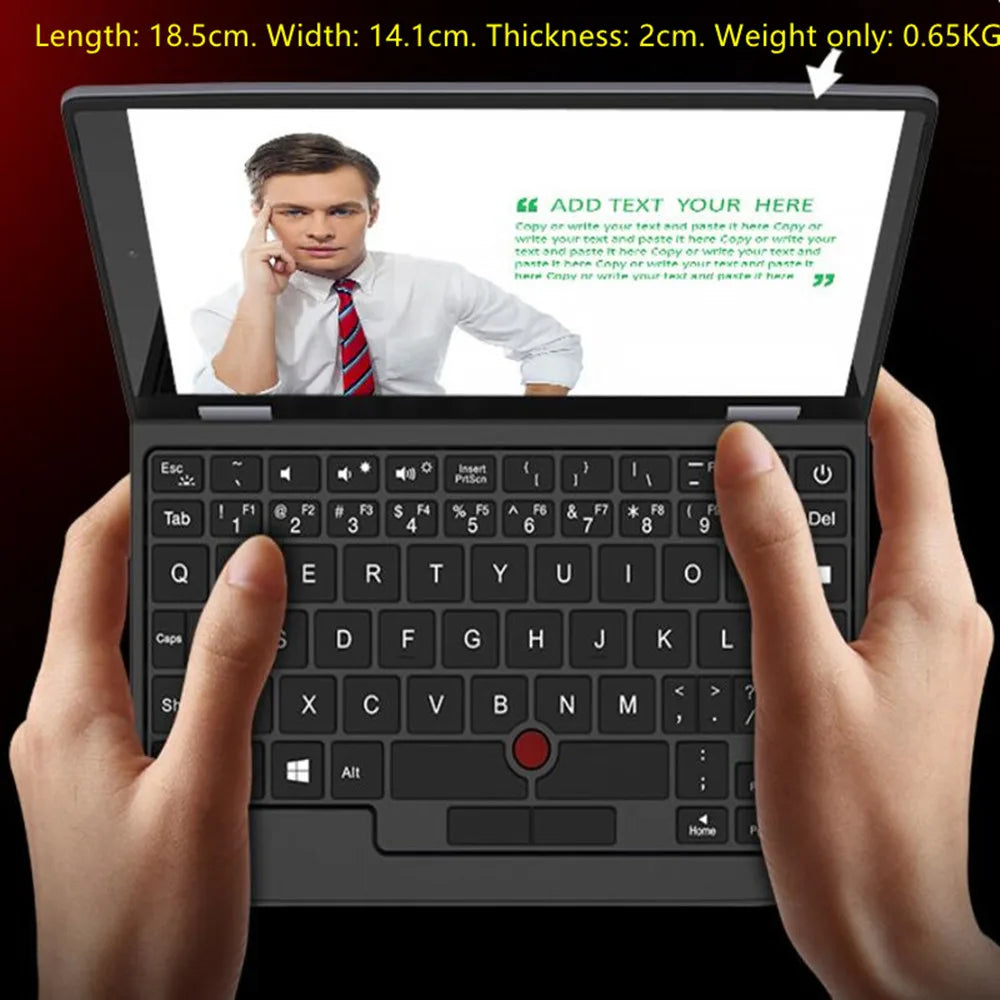 7 Inch Mini Laptop 16G 1TB N95 Notebook IPS Touch Screen Portable Netbook Win 11 Pro Mini PC Micro Computer Bluetooth 4.2