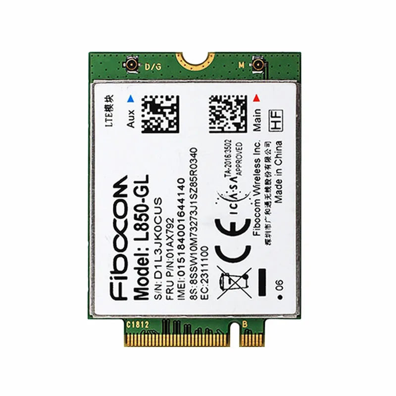 4G LTE Wireless Module L850-GL 01AX792 5W10V25796 02HK709 M.2 WWAN Card For ThinkPad X1 Carbon X280 T580  L480 X1 Yoga Gen 3