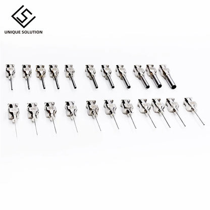 12PCS Stainless Steel Dispensing Adhesive Syringe Needle Tip Set for Large Space Precision Dispensing Equipment Tool