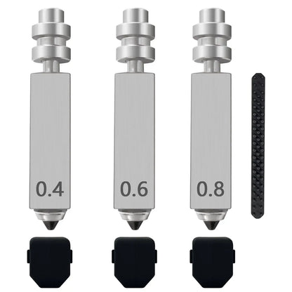 3PK 0.4MM 0.6MM 0.8MM Kobra X Nozzles Integrated Hardened Steel Nozzles Hotend Quick-Detachable Extruder Print Head Kit Hot End