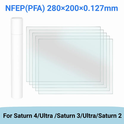 10.1 Inch NFEP Film 280x200x0.127mm PFA Film For ELEGOO Saturn 4 Ultra Saturn 3 Ultra Saturn 2 LCD 3D Printer Parts Accessories