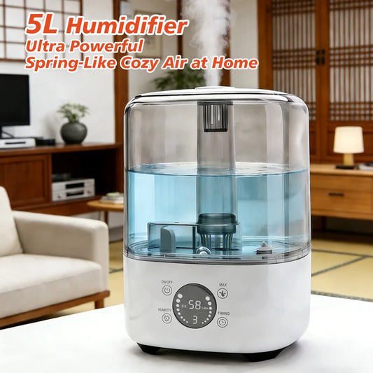5L Air Humidifier Professional Large Capacity Home Air Humidifiers Ultrasonic Water Mist Diffuser Kinscoter Brand