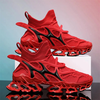 Men's Blade Type Shoes Breathable Shock Absorption Running Shoes  Non-Slip Shoes For Jogging Tennis Gym Casual Walking Sneakers