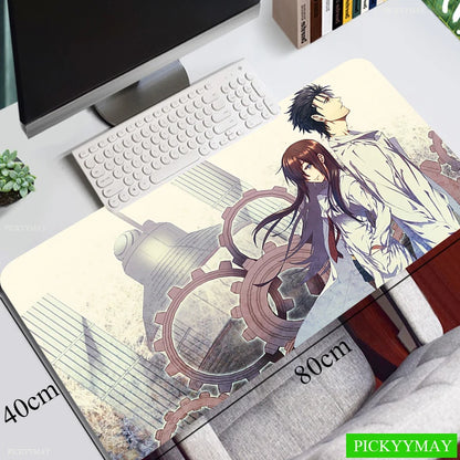 Steins Gate Mouse Pad Gamer Pad Big Gaming Mousepad XL Mouse Mat Keyboard Mat Desk Mat Table Carpet Mausepad Computer Laptop Pad