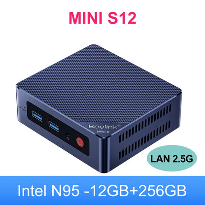 Beelink Mini S Mini S12 N95 Windows 11 Home Intel Gen N5095 8GB 256GB 12G 256G 1000M WiFi5 Desktop Gaming PC Computer