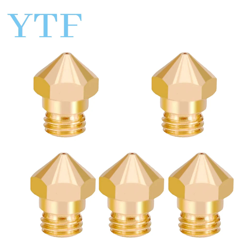 1-50PCS 3D Printers Parts MK10 Nozzle 0.2/0.3/0.4/0.5/0.6/ 0.8mm Copper M7 Threaded Part For Extrusion 1.75mm Filament Brass