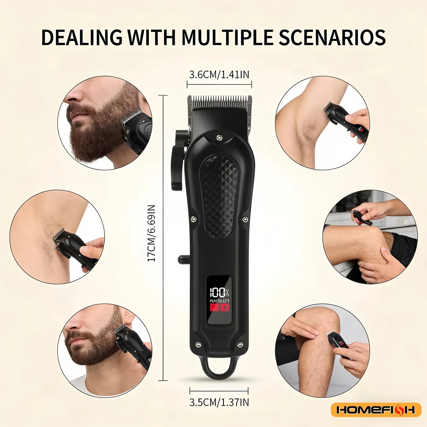 2026Professional USB Rechargeable Hair Clipper & Beard Trimmer, Cordless, Ideal Gift for Men