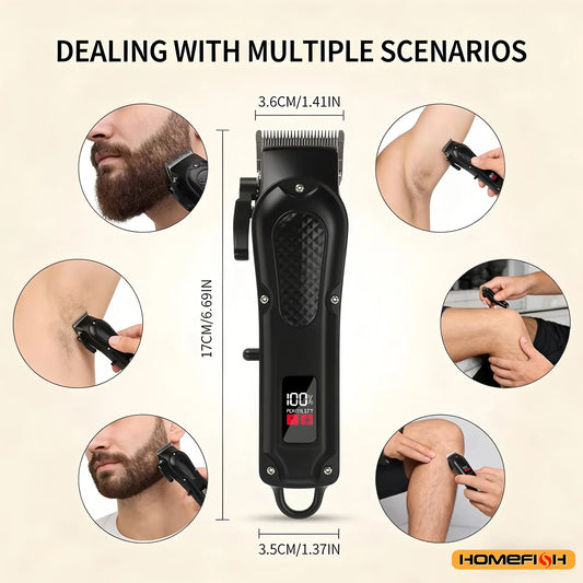2026Professional USB Rechargeable Hair Clipper & Beard Trimmer, Cordless, Ideal Gift for Men
