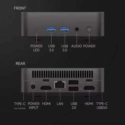 2026 Mini PC Intel Core i9 10980HK Windows 11 UHD Graphics 16GB 32GB DDR4 1TB 2TB SSD WiFi 6 BT5.2 Desktop PC Office Computer
