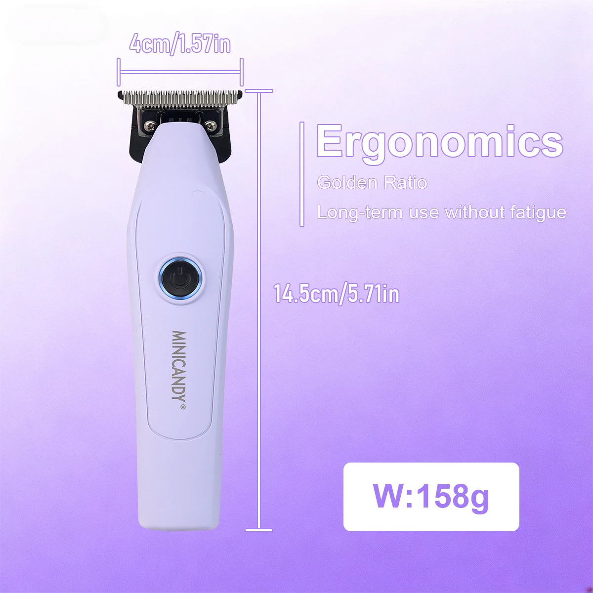 JUCAI MINICANDY JC08 Men's Hair Clipper DLC Zero Gapped Brushless Motor with Base Charger Professional Trimmer Finishing Machine