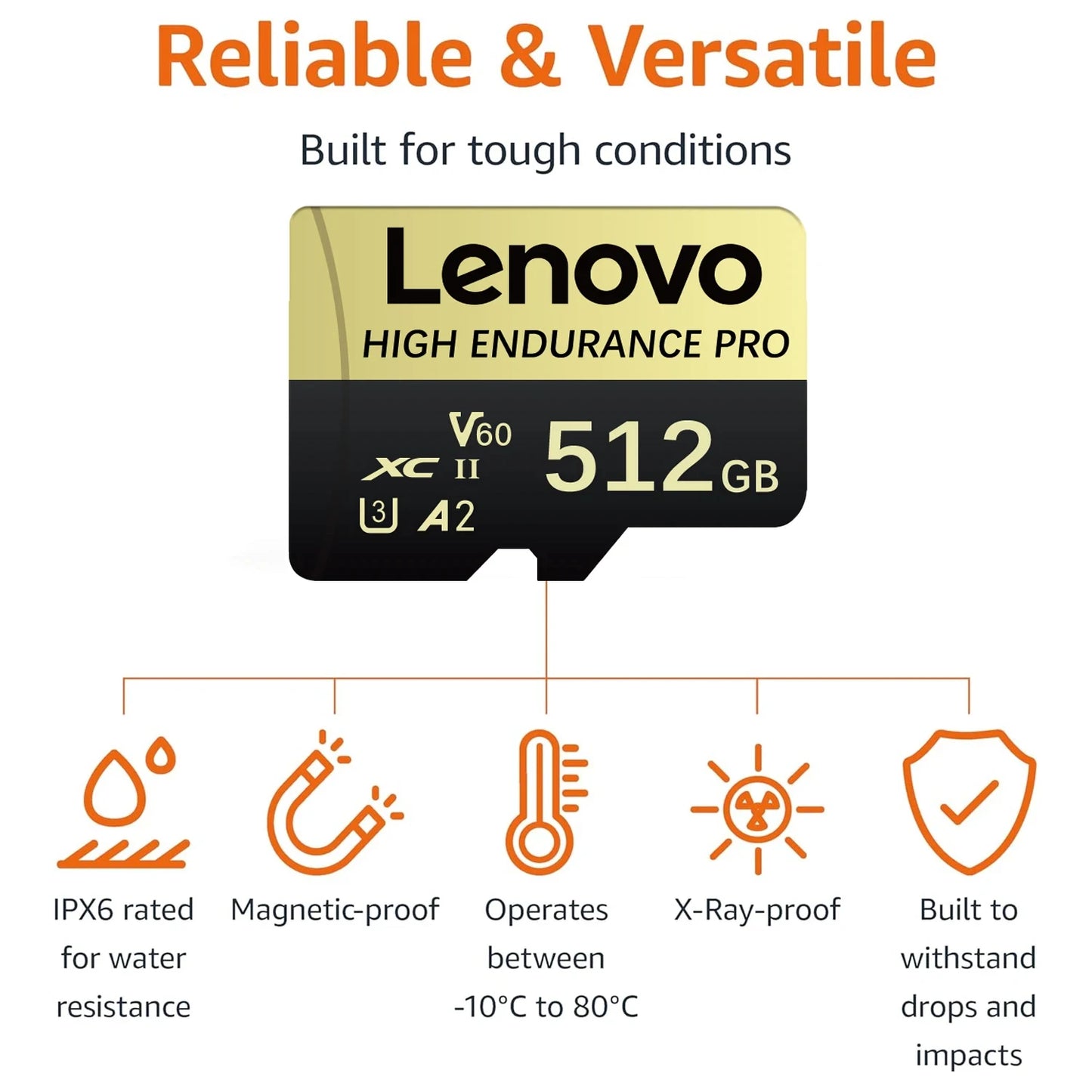 Lenovo 2TB High Speed Micro TF SD Flash Memory Card 1TB 512GB 256GB 128GB 4K Full HD Video Storage For Camera PC Game Devices