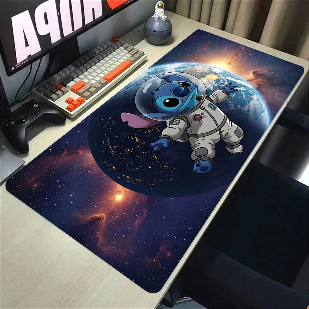 Cute Anime Stitch Mousepad Locking Edge Non-slip Mouse Pad HD Printing Computer Gamers Mausepad XXL Keyboard E-Sports Deskmat