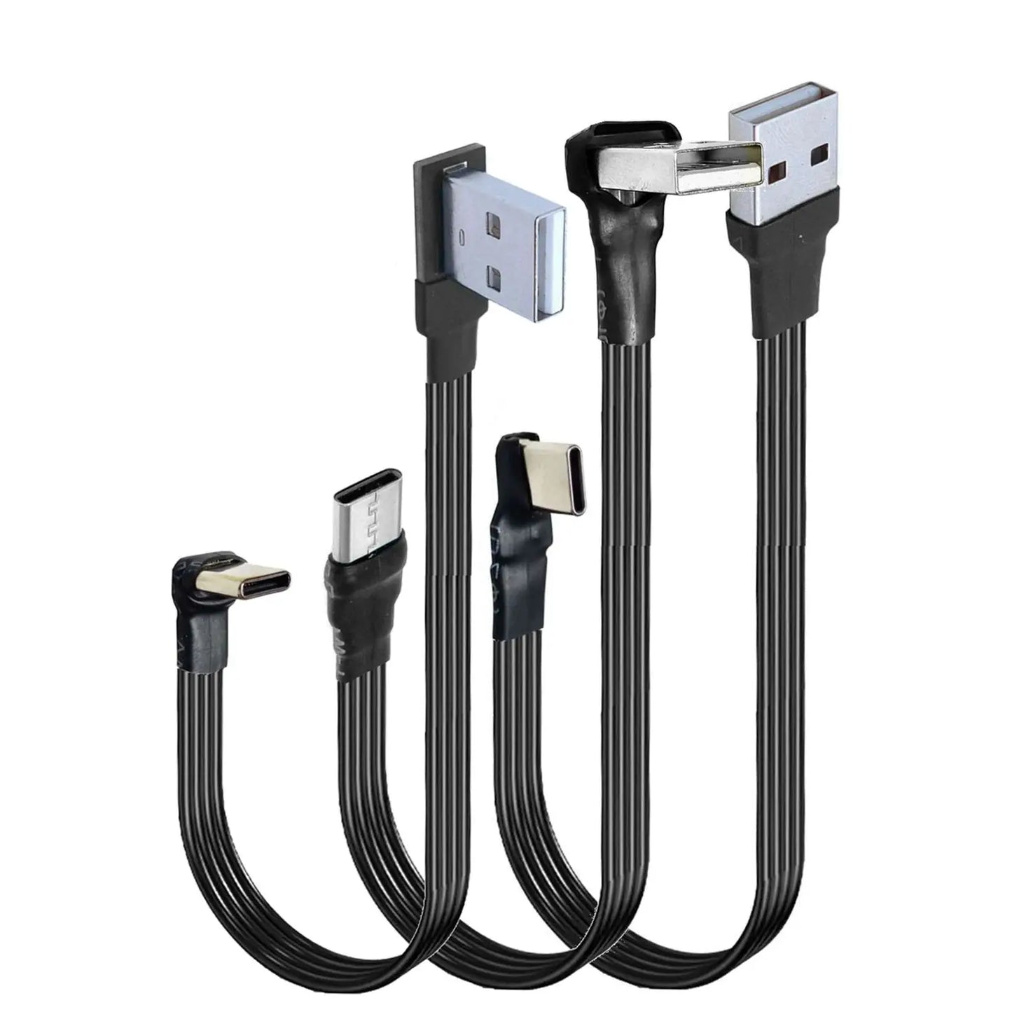 2M 3M USB-C Type C Male straighten/UP Down Angled 90 Degree to USB 2.0 Male Data Cable USB Type-c Flat Cable 0.1m/0.2m/0.5m/1m