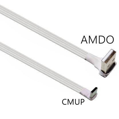 2M 3M USB-C Type C Male straighten/UP Down Angled 90 Degree to USB 2.0 Male Data Cable USB Type-c Flat Cable 0.1m/0.2m/0.5m/1m