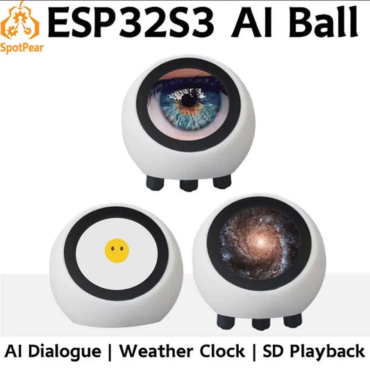 DeepSeek AI Voice Chat Robot ESP32-S3 1.28inch LCD Display N16R8 Electronic EYE Clock Desktop ESPHome Assistant For XiaoZhi