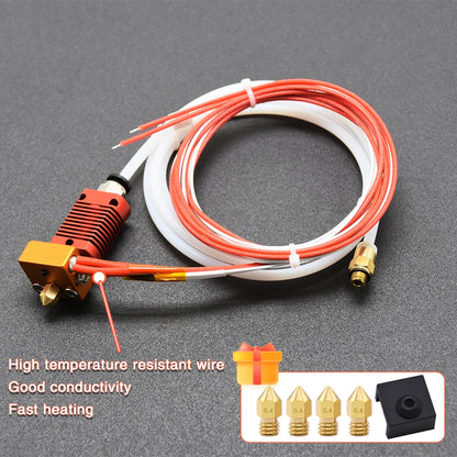 3D Printer Accessories Ender3 /V2 CR10 Ender5 Extruder  3D Printer Full Hotend Kit with 4010 Fan 0.4mm Nozzle For Hotend Ender 3