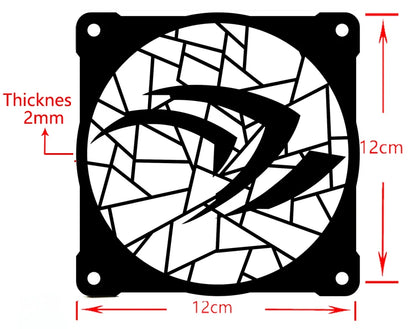 3Pcs/lot DIY 12cm*12cm Fan Radiator Grill Cover  Acrylic Fan Cover for 120mm Fan Cooling Logo for Computer Case Cooler