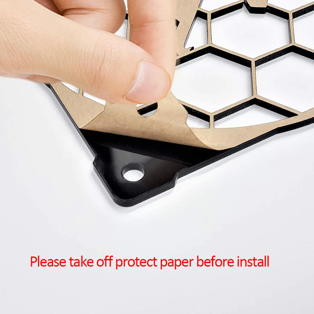 3Pcs/lot DIY 12cm*12cm Fan Radiator Grill Cover  Acrylic Fan Cover for 120mm Fan Cooling Logo for Computer Case Cooler