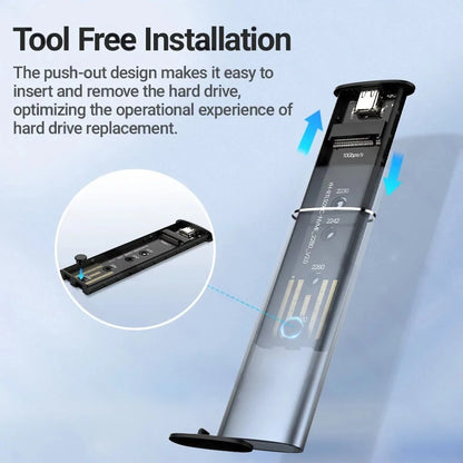 M.2 SATA NVMe Enclosure 10Gbps External SSD Case Type C USB 3.1 Hard Drive Adapter M.2 2230 2242 2260 2280 Storage Box for PC