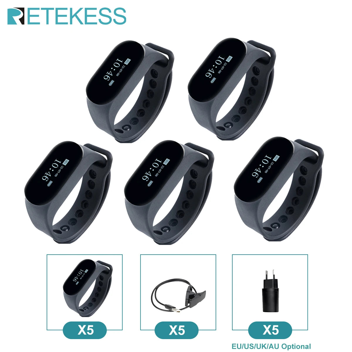 Retekess Restaurant Pager Wireless Waiter Calling System TD112 Waterproof Watch Receiver TD036 Call Buttons For Cafe Bar Club