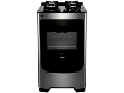 Consul 4-Burner Stainless Steel Gas Stove with Glass Top CFO4VARUNA-Dual Voltage