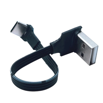 2M 3M USB-C Type C Male straighten/UP Down Angled 90 Degree to USB 2.0 Male Data Cable USB Type-c Flat Cable 0.1m/0.2m/0.5m/1m