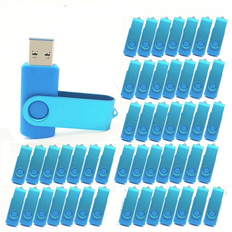 50pcs/lot Metal Usb Flash Drive 128GB Pendrive 64gb Cle High Speed Memoria Usb Stick 32GB 16GB 4GB Pen Drive Free Custom Logo