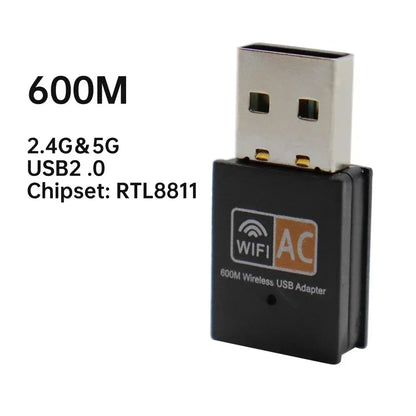 1200Mbps WiFi USB Adapter 2.4G+5Ghz Wi-Fi Dongle 4 Antenna 802.11AC USB3.0 High-Speed Wireless Card Receiver PC/Laptop