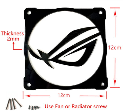 3Pcs/lot DIY 12cm*12cm Fan Radiator Grill Cover  Acrylic Fan Cover for 120mm Fan Cooling Logo for Computer Case Cooler