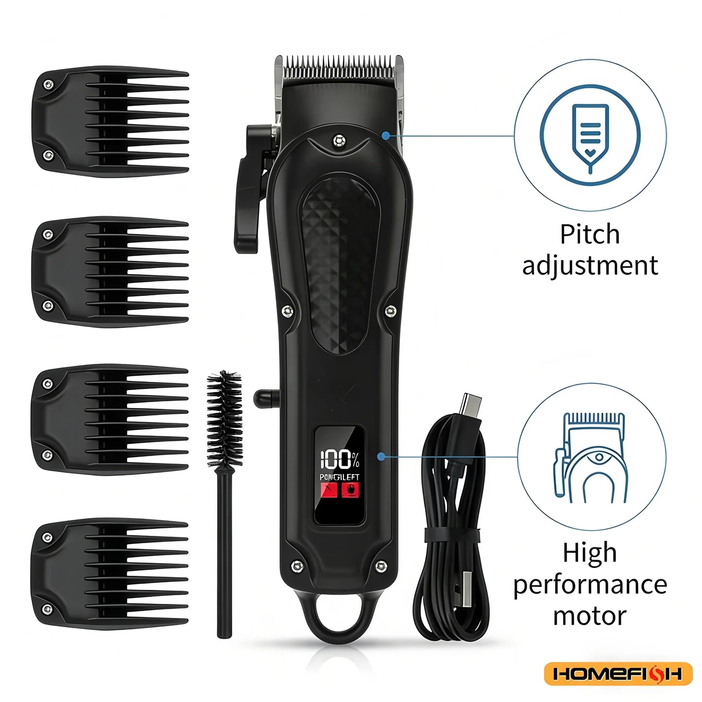 2026Professional USB Rechargeable Hair Clipper & Beard Trimmer, Cordless, Ideal Gift for Men