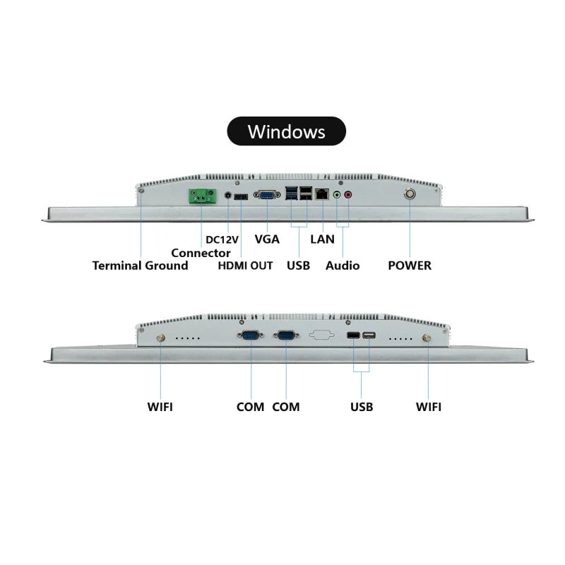 15-23.8 Inch Industrial Touch Screen Panel Pc Aluminum Case Embedded Front Ip65 All In One Industrial Panel Pc
