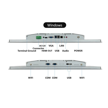 15-23.8 Inch Industrial Touch Screen Panel Pc Aluminum Case Embedded Front Ip65 All In One Industrial Panel Pc