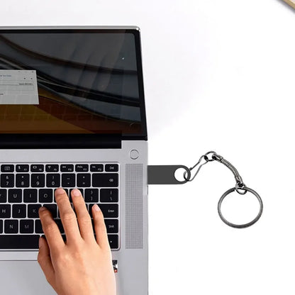 Metal USB 2.0 Flash Drive Pendrive 16GB 32GB 64GB High Speed Memory Stick U Disk 128GB Key Ring Gift 8GB