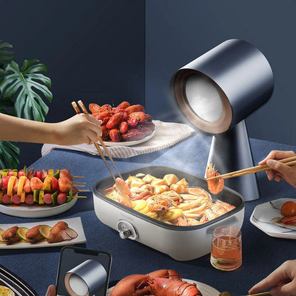 HTT-X6 Desktop Range Hood Household Mini Compact Low Noise Portable Hot Pot Barbecue Companion 30W