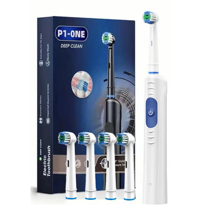 Electric Toothbrush Rotating Rechargeable Rotary Electric Toothbrush with Timer Electric Tooth Brush with 8 Brush