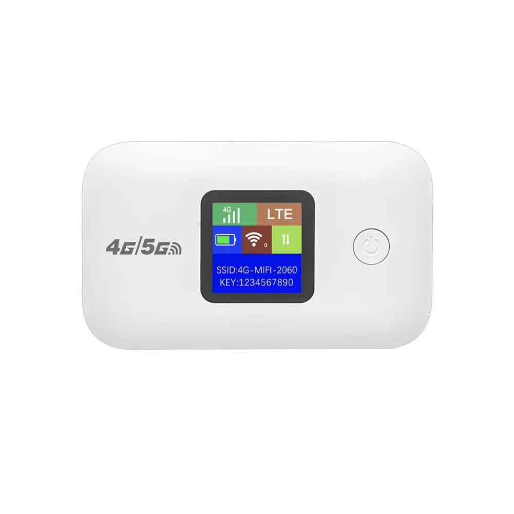 Travel WiFi Hotspot 4G 5G SIM Slot 300Mbps LED Display Supports 10 Devices For Outdoor RV