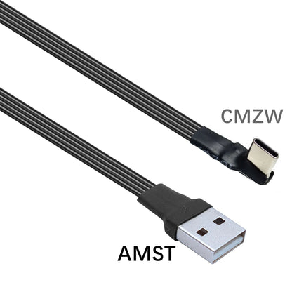 2M 3M USB-C Type C Male straighten/UP Down Angled 90 Degree to USB 2.0 Male Data Cable USB Type-c Flat Cable 0.1m/0.2m/0.5m/1m
