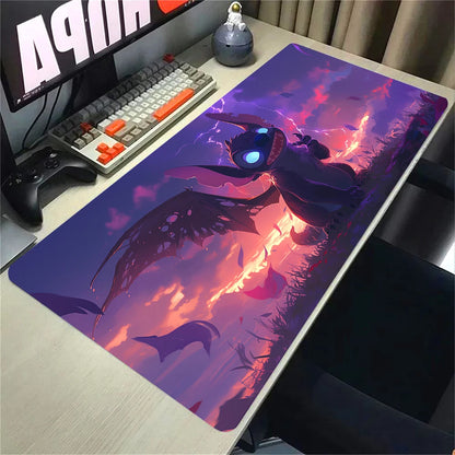 Cute Anime Stitch Mousepad Locking Edge Non-slip Mouse Pad HD Printing Computer Gamers Mausepad XXL Keyboard E-Sports Deskmat