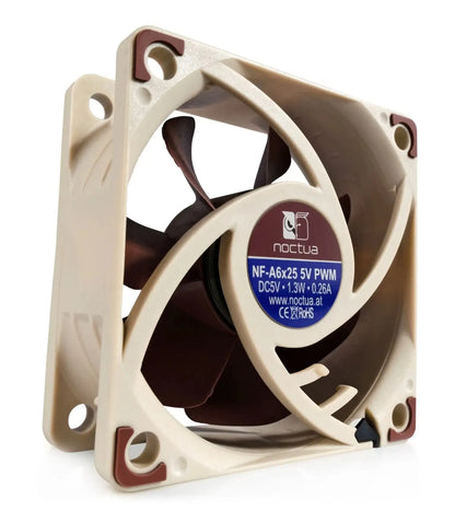 Noctua NF-A6X25 60x60x25mm 12V/5V 3pin/4pin PWM Intelligent Temperature Control SSO Magnetically Stable Bearing 6CM Fan